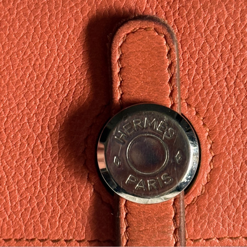 Hermes Pink Leather Dogon Wallet